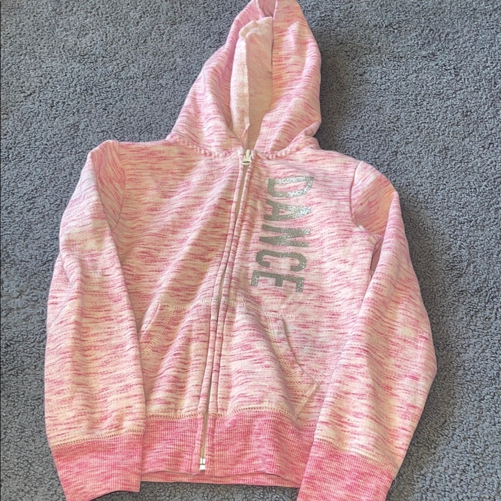 The Children's Place Pink Zip-Up “Dance” Hoodie Jacket